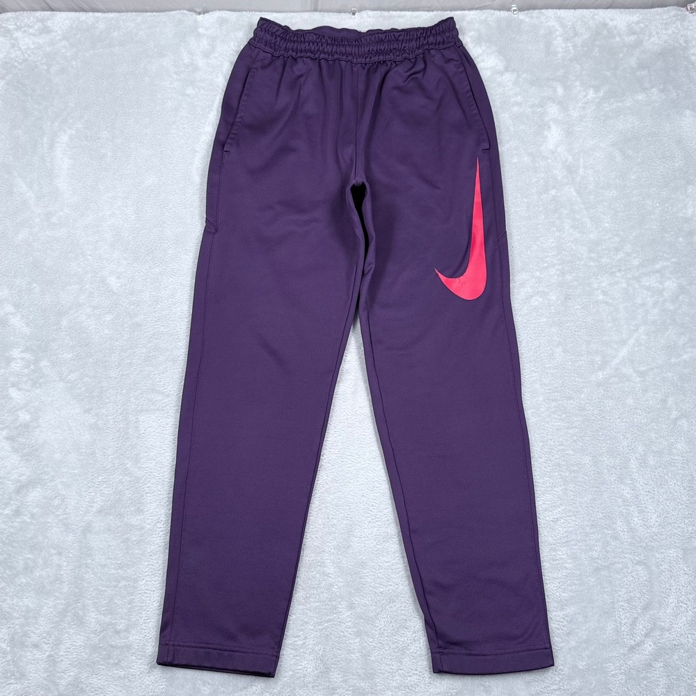 Nike HBR Fleece Joggers Mens Small Purple Dri-FIT Tapered Sweatpants AT3260